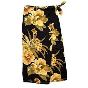 Last chance…Vintage Floral Skirt Wrap Maxi Carole Little 4 6 8 10